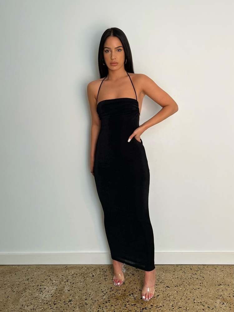 Mia Backless Draped Dress