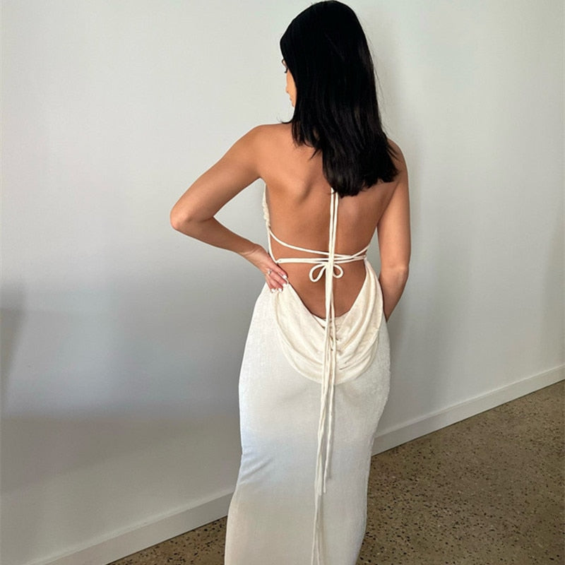 Mia Backless Draped Dress