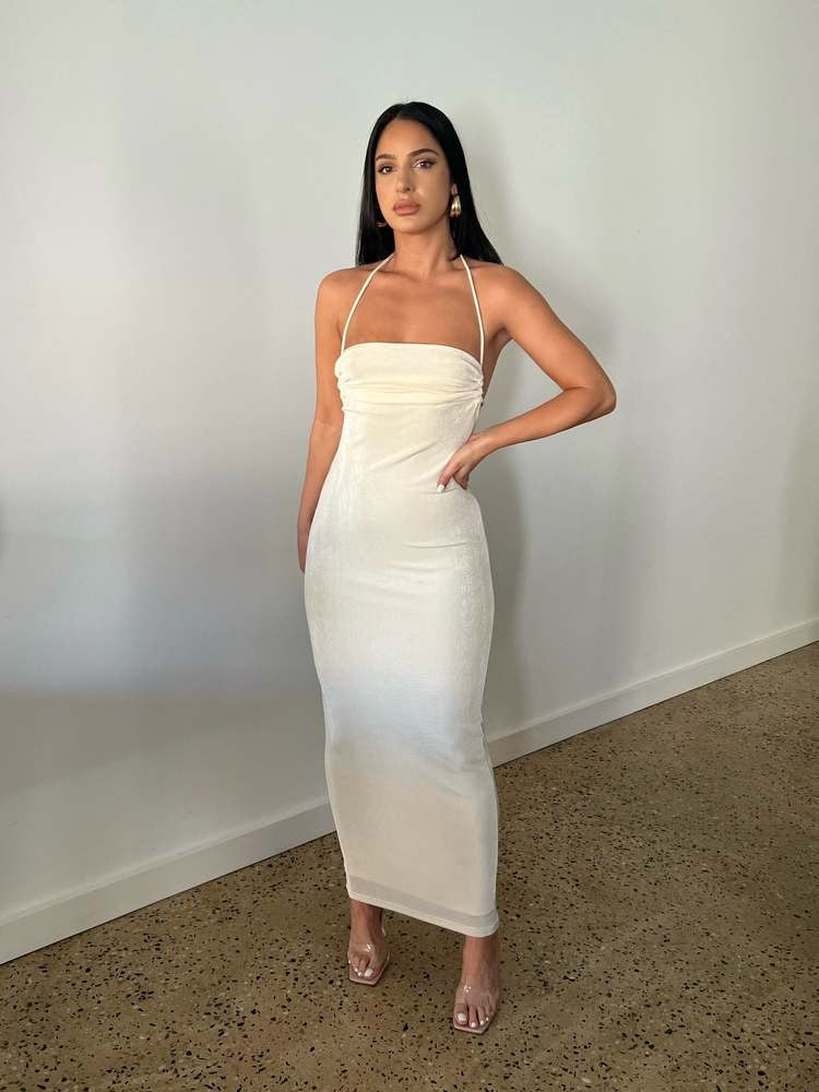 Mia Backless Draped Dress