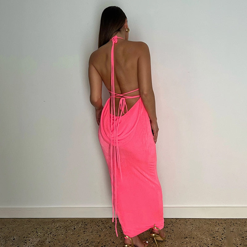 Mia Backless Draped Dress